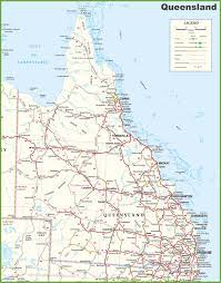 Qld East Coast Map Large Detailed Map Of Queensland With Cities And Towns