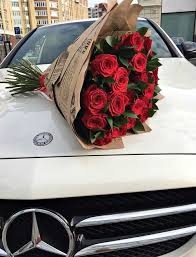 Car Flowers And Red Image Birthday Flowers Luxury Flowers Birthday Flowers Bouquet