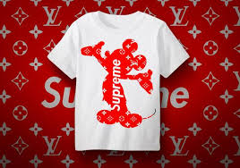 Supreme Louis Vuitton Mickey Mouse T Shirt Supreme Lv Pattern Mickey Mouse T Shirt Awesome Lv Supreme Tee Design