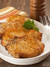 Oven Fried Parmesan Pork Chops Fried Pork Chop Recipes Fries In The Oven Baked Pork
