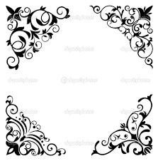 Black And White Floral Pattern Border Flower Patterns And Borders Flower Pattern Design Flower Illustration Flower Designs