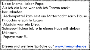 Liebe Mama Lieber Papaals Ich Ein Kind War Sah Ich Tarzan Nackt