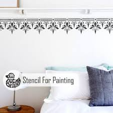 Sagar Border Stencil Indian Border Wall Floor Craft Etsy Stencil Furniture Stencil Painting Stencils Wall
