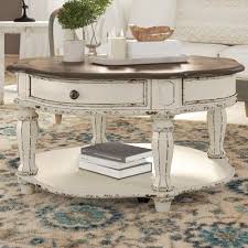 One Allium Way Tavant 4 Legs Coffee Table With Storage Wayfair Shabby Chic Dining Room Shabby Chic Dining Chic Dining Room