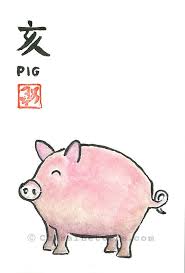 Chinese Zodiac Pig Boar Original Watercolor Ink Painting Etsy In 2020 Chinese Zodiac Watercolor And Ink Chinese New Year Card