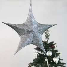 Großer Deko Stern 80 X 75 Cm Silber Zum Aufhängen Weihnachten