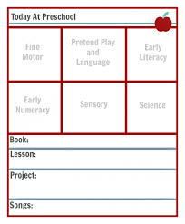 Preschool Lesson Planning Template Free Printables No