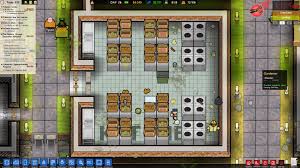 A modern mix of white, wood and blue full story kitchen of the week: Prison Architect How To Properly Set Up A Kitchen And Canteen