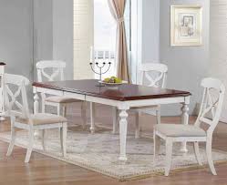 Butterfly leaf dining tables are great for apartment living. Butterfly Leaf Dining Table Antique White Chestnut Finish Top Sunset Trading