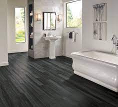 Armstrong Luxury Vinyl Plank Flooring Lvp Black Wood Look Bathroom Ideas Vinyl Flooring Bathroom Bathroom Vinyl Luxury Vinyl Tile