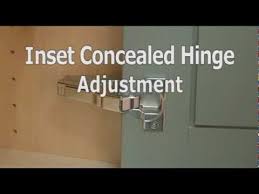 How To Adjust An Inset Concealed Cabinet Hinge Hinge Adjustment Tips How To Video By Dura Supreme Cabi Inset Cabinets Concealed Hinges Inset Cabinetry