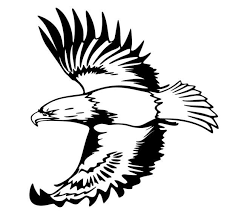 Black And White Flying Eagle Tattoo Beautiful Detailed Flying Eagle Silhouette Mascot Decal Eagle Silhouette Eagle Tattoos Silhouette Stencil