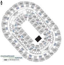 seating charts chesapeake energy arena