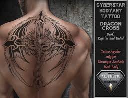 See more ideas about dragon tattoo designs, dragon tattoo, tattoo designs. Second Life Marketplace Aesthetic Back Tattoo Dragon Cross Boxed