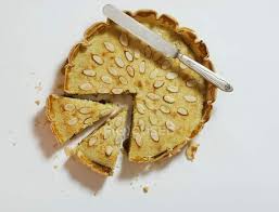 Spread the sides of a heavy saucepan with 1/2 tablespoon butter. Sliced Almond Tart Appetite Bakery Stock Photo 150149688