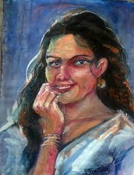 Watercolor painting of old house