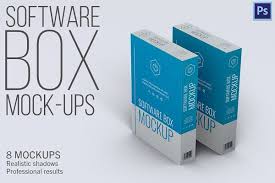 Software Box 8 Mockups By Illusiongraphic On Creativemarket In 2020 Design Mockup Free Free Psd Mockups Templates Free Packaging Mockup