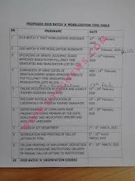 The management of the national youth service corps, nysc, on wednesday, gave updates to prospective 2019 batch b stream ll corps members. Nysc Batch A 2020 News Updates Batch B Stream Ii Camp Timetable Nysc News