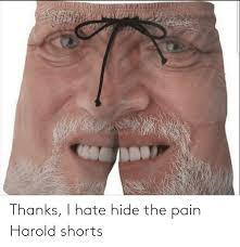 Thanks I Hate Hide The Pain Harold Shorts Hide The Pain Harold Meme On Me Me
