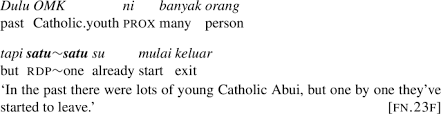 The proper malay word is saya, which has two syllables. Reduplication In Abui A Case Of Pattern Extension Springerlink