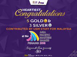 5,563 likes · 2 talking about this. Usm News Portal Asia Pacific Masters Games Apmg 2018 Usm Staff Won 7 Gold And 5 Silver Medals For Malaysia
