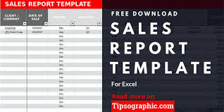 Sales Report Template For Excel Free Download Tipsographic