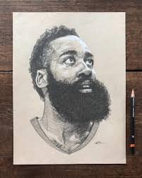 James Harden Sketch Google Search Art Basketball Art Drawings
