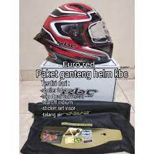Kbc force rr blade black silver motorcycle motorbike clearance helmet size m. Helm Kbc Euro Black Red Shopee Indonesia