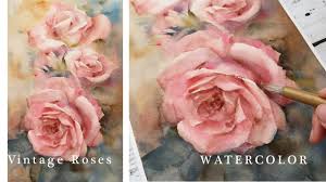 Collectors of botanical art, as well as serious gardeners, subscribed to these periodicals, which were released in monthly installments. Vintage Roses Watercolor Painting Tutorial Youtube