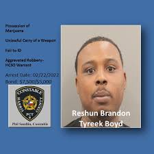 DUO ARRESTED ON MULTIPLE CHARGES On Tuesday, February 22, 2022, Harris  County Precinct 8 Deputy Mitchell was conducting narcotic interdiction in  the area of Clearwood Dr and Ledge St. Deputy Mitchell observed