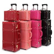13 22 24 Inch Women Vintage Luggage Sets Pu Travel Suitcases Hardside Luggage Spinner Trolley Luggage Bags Suitca Travel Luggage Set Cute Luggage Cheap Luggage