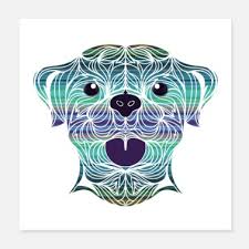 Mandala svgs mandala olifant svg schildpad mandala svg hond mandala svg en png. Blauwe Kleurovergang Mandala Mastiff Hond Posters Spreadshirt