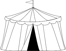 Black And White Outline Number 1 Clipart Carnival Clip Art Circus Tent Clip Art Image Black And White Outline Of A Circus Tent Circus Tent Clip Art Toddler Art