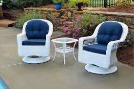 3 Piece Bistro Set Swivel Glider Chairs Tortuga Outdoor Patio Furniture White Patio Furniture Outdoor Bistro Set Outdoor Wicker Furniture