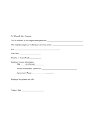 Customize according to your needs. 9 Printable To Whom It May Concern Letter For Employee Forms And Templates Fillable Samples In Pdf Word To Download Pdffiller