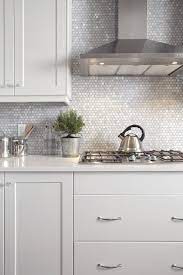 Metallic Finish Modern Backsplash Hexagon Tile Bathroom Ideas Kitchen Design Kitch Kitchen Backsplash Designs Modern Kitchen Backsplash Kitchen Design