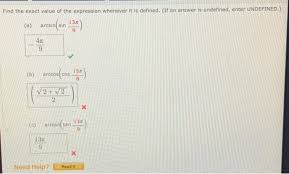 Evaluate The Following Expression. Your Answer Must Be In Exact Form.Pdf
