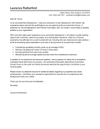 To help you get acquainted with the dealership sales staff. Automotive Salesperson Cover Letter Examples Livecareer