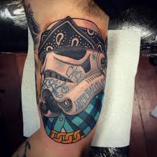 Gangsta bear paw print tattoo on back shoulder. Gangsta Star Wars Trooper Tattoo Best Tattoo Ideas Gallery