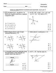 Course 2 summer packet for students entering 8th grade in the fall the summer packet is comprised of important topics upcoming eighth graders. Geometry Final Exam Review Worksheet Answers Promotiontablecovers