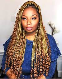 60 Blonde Hairstyles That Will Make You Wow Curly Craze Feed In Braids Hairstyles Box Braids Hairstyles For Black Women Blonde Box Braids