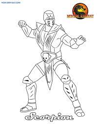 Download the scorpion coloring page here: . Mortal Kombat Coloring Pages 110 Printable Coloring Pages