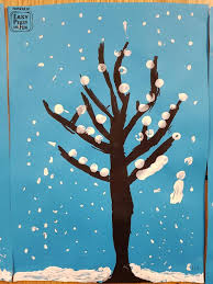 Winter Tree Finger Painting Quick Art Project For Kids Winter Crafts Winter Crafts For Kids Kids Art Projects