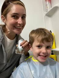 Kyle got a haircut and he is ready for the spring.