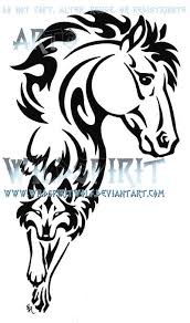 Maybe you would like to learn more about one of these? Horse And Wolf Tribal Tattoo Design By Wildspiritwolf