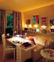 Two wardrobes separate the desk from the bunk beds. A Desk Or Bed Busy In Bedroom Small Bedroom Layout Bedroom Layouts Small Room Design
