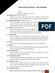 Sistematika Penulisan Proposal Dan Laporan Tugas Akhir