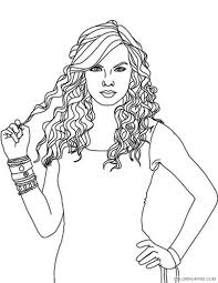 I love how positive she is and her pictures and gorgeous. Taylor Swift Coloring Pages Curly Hair Coloring4free Coloring4free Com