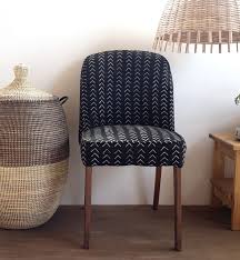 Upholstered Chair Dining Chair Upholstered With Mud Cloth Patterned Dining Chairs Leather Dining Room Chairs Dining Chairs