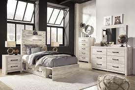 The cambeck panel bed combines sleek, modern simplicity with a hint of farmhouse influence. Cambeck Whitewash Youth Panel Bedroom Set With Side Storage 1stopbedrooms